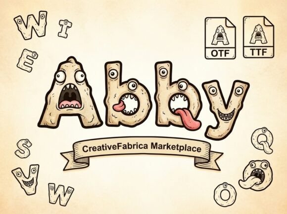 Abby Font: A Quirky Monster Character Typeface