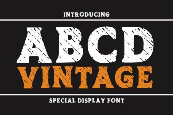 ABCD Vintage: A Bold Font with a Raindrop Texture