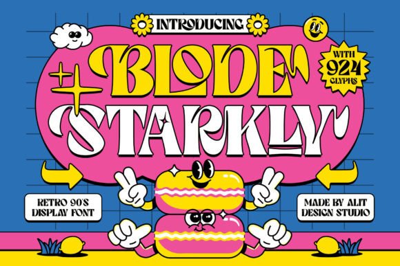 Blode Starkly: The Ultimate Retro Psychedelic Display Font