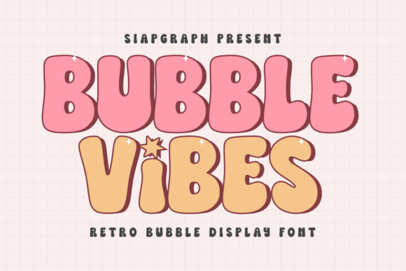 Bubble Vibes: A Groovy Retro Font for Your Designs