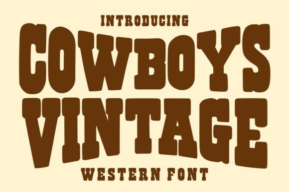 Cowboys Vintage: A Bold Western Typeface for Authentic Designs