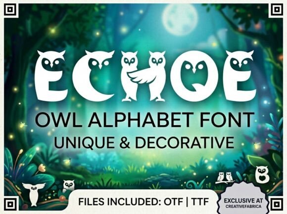 Echoe: A Bold Decorative Display Font for Headlines