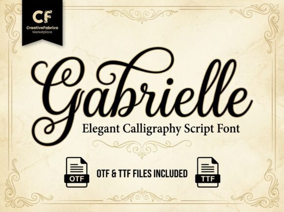 Gabrielle: A Decorative Display Font for Bold, Artistic Designs