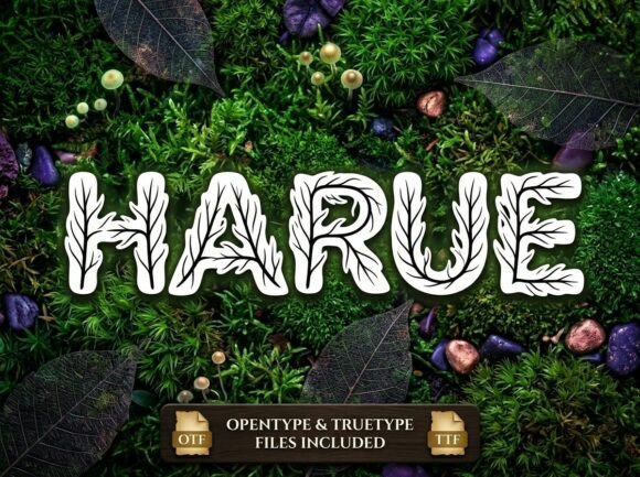 Harue: The Decorative Display Font for Bold Creativity