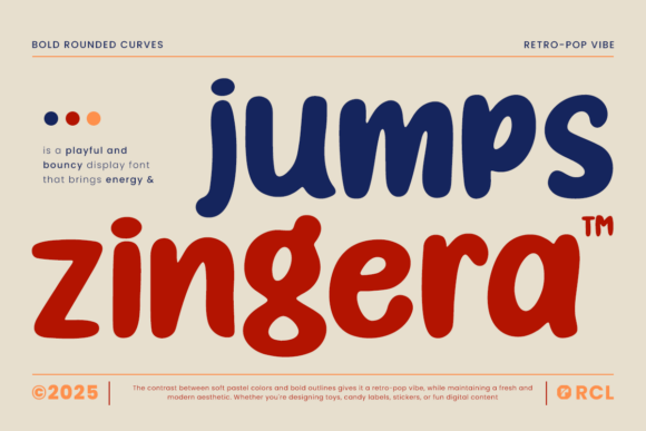 Jump Zingera: A Playful and Bold Display Font