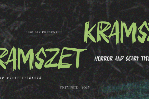 Kramszet: A Bold Display Font for Eerie Designs