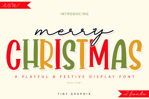 Merry Christmas Duo: Festive Display & Script Font