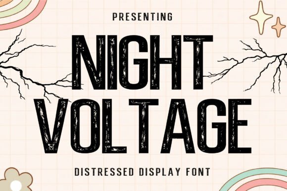 Night Voltage: A Bold Distressed Font for Impactful Designs