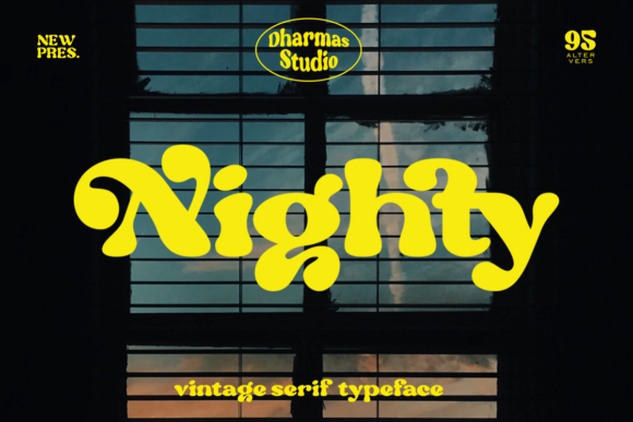 Nighty: A Cool, Retro Display Font for Creative Projects