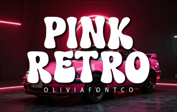 Pink Retro: A Groovy 1970s Display Typeface