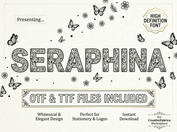 Seraphina: Where Whimsy Meets Luxury in Typography